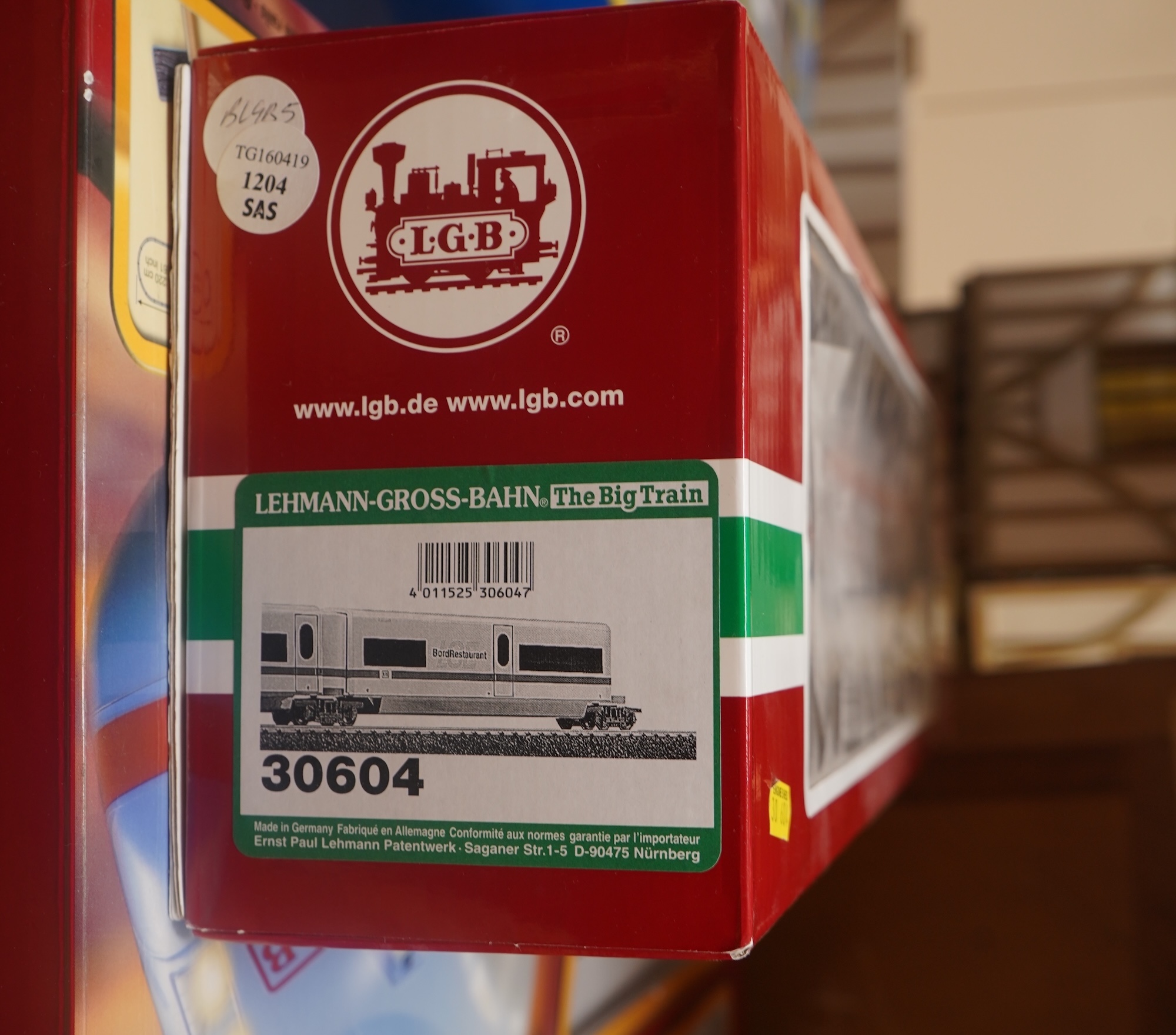 Three boxed Bachmann G gauge (45mm gauge) Thomas the Tank Engine items; Percy the Small Engine (91402), a Cargo Car (98006) and a Troublesome Truck (98001). Condition - good.